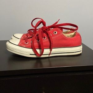 Converse Red Chuck Taylor shoes unisex womens 7 mens 5